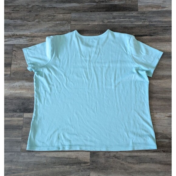 2X L.L.Bean Women's Pima Cotton Crewneck T-Shirts Pink & Green Size XL 207242 - Picture 11 of 11